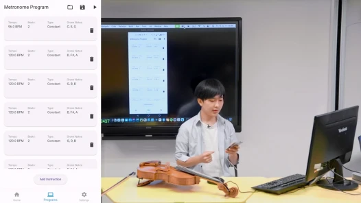 圖片 Demonstration of Electronic tuner and metronome App (Independent Studies - Student Work)