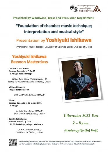 Thumbnail Academy Bassoon Masterclass by Yoshiyuki Ishikawa