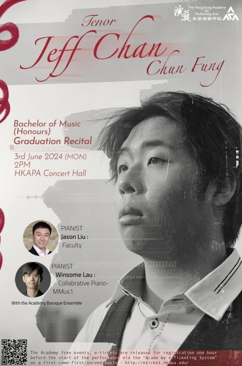 Academy Bachelor of Music (Honours) Degree Graduation Recital: Chan Chun-fung Jeff (Voice)